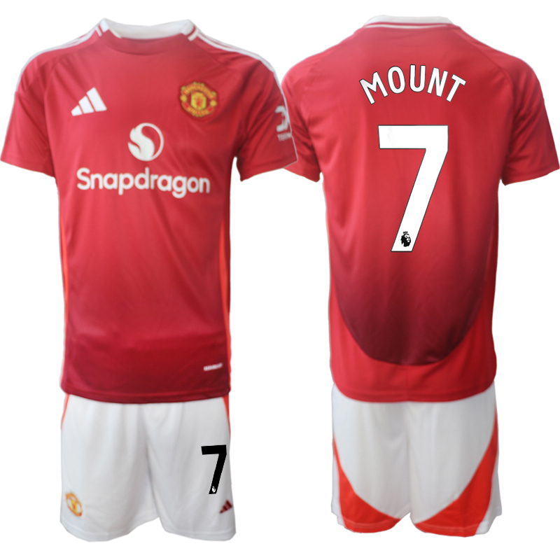 Men 2024-2025 Club Manchester United home Red #7 Soccer Jerseys->manchester united jersey->Soccer Club Jersey